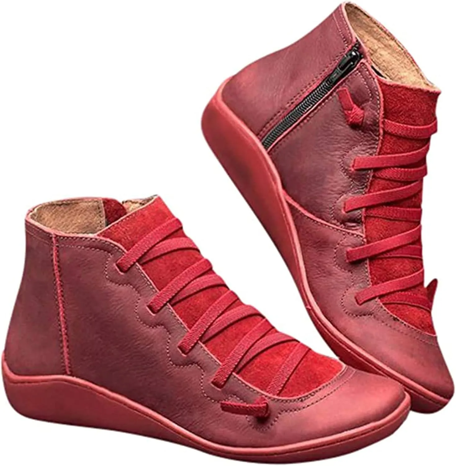 Boots For Women Ankle Booties Comfortable Western Cowgirl Cowboy Fashion Casual Retro Short Combat Booties Walking Shoes