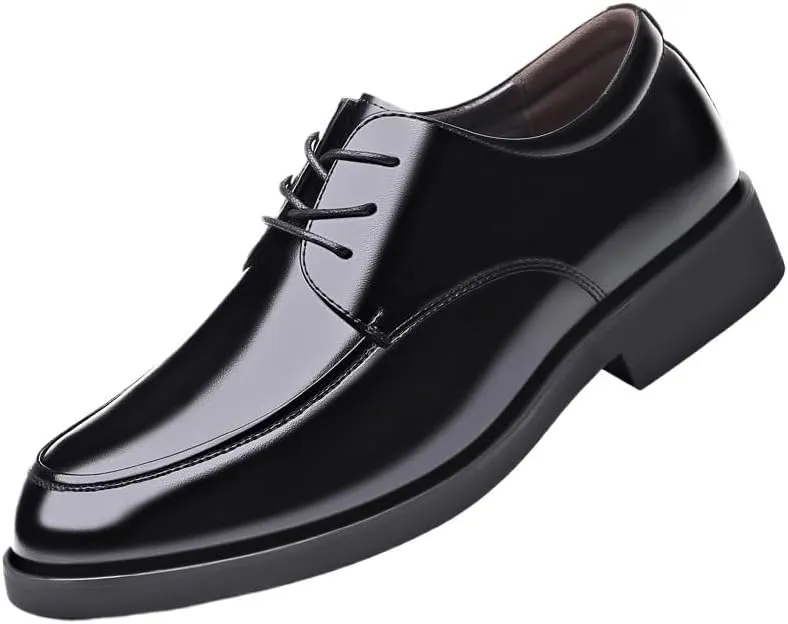 Dress Oxford Formal Shoes for Men Italian PU Leather Moccasins Fashion Glitter Pointed Toe Formal Leather Shoes for Men Anti-Slip Slip Resistant Rubber Sole Outdoor