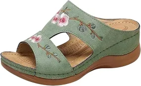 Lausiuoe Dress Sandals For Women Orthotic Dressy Fashion Flip Flops Ladies Slip On Lightweight Athletic Orthopedic Slides