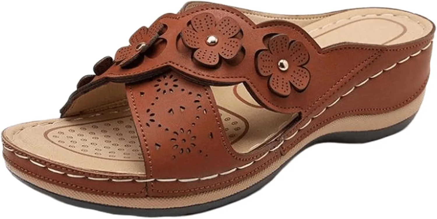 Lausiuoe Womens Original Orthotic Comfort Flip Flops Walking Shoes Wide Width Dressy Summer Sandals With Arch Support Heel Cup