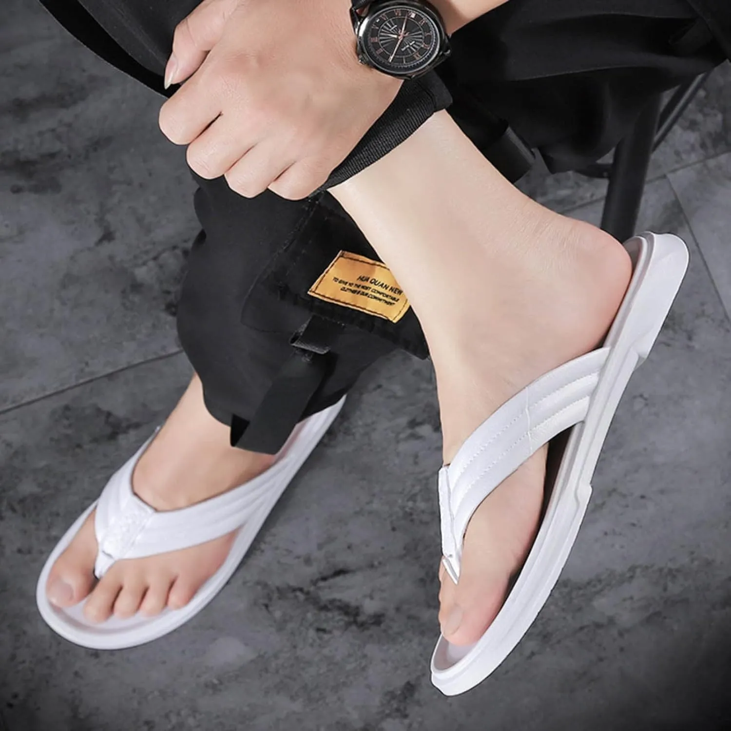 Men's Flip Flops Mens Flip Flops Leather Thong Sandals Beach Slippers Sport Sandals Flip Flops for Men