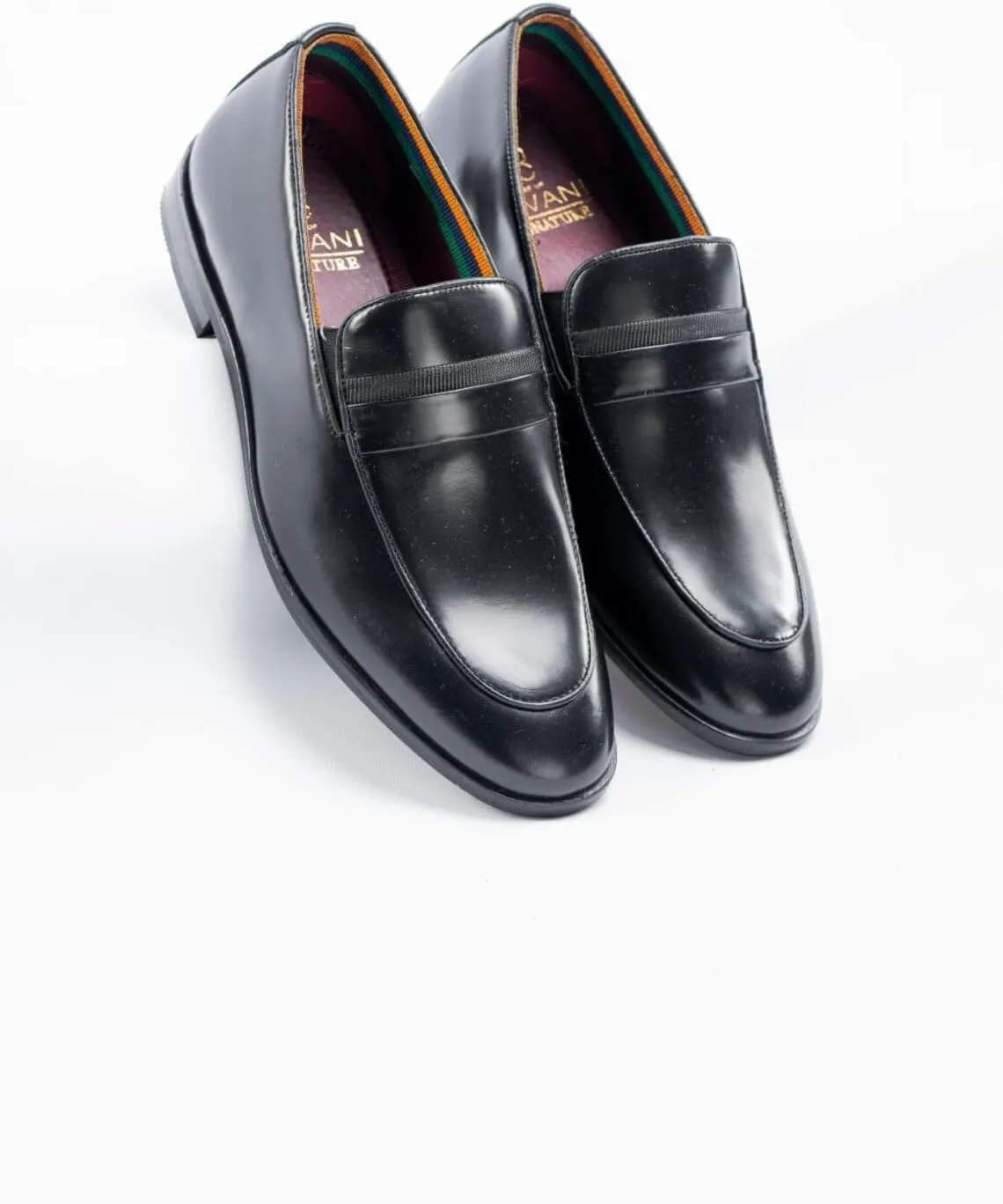 Mens Leather Slip On Tassel Penny Black Loafer Casual Formal Moccasin Shoes
