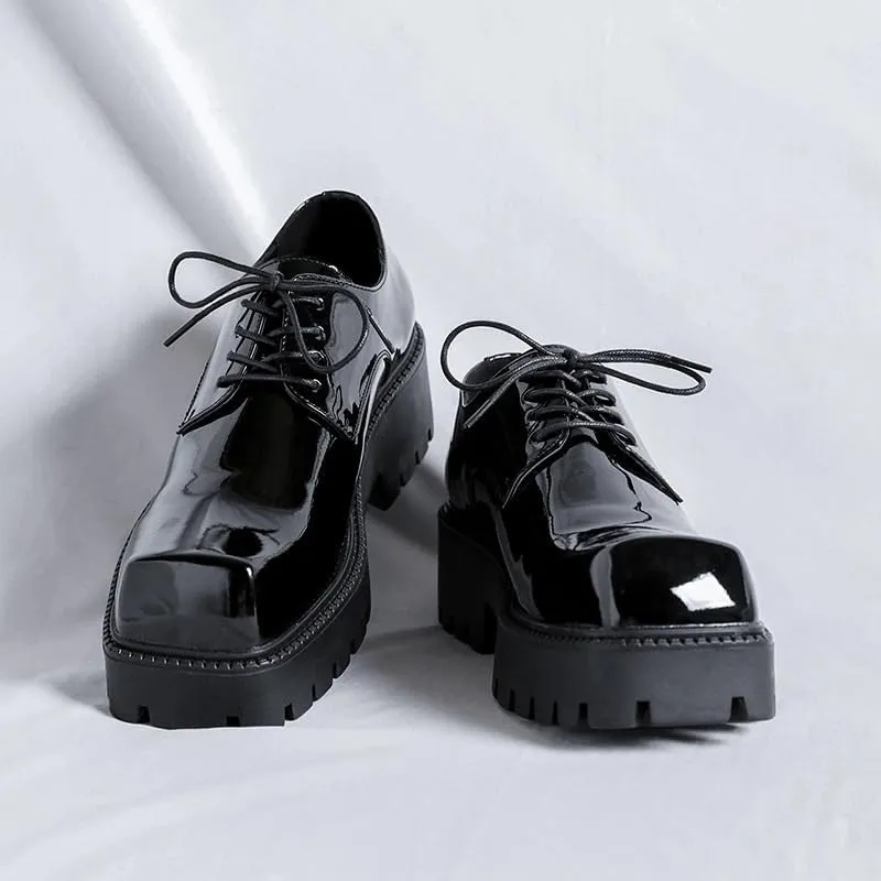 Men's Platform Dress Shoes Lace Up Classic Fashion Casual Formal Business Shoes