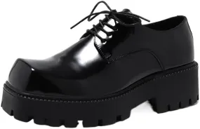 Men's Platform Dress Shoes Lace Up Classic Fashion Casual Formal Business Shoes
