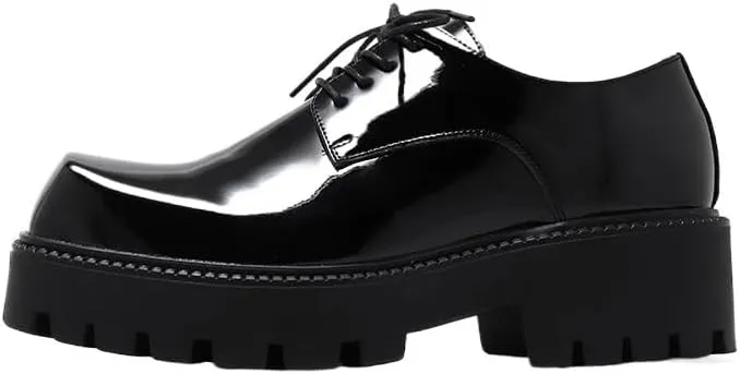 Men's Platform Dress Shoes Lace Up Classic Fashion Casual Formal Business Shoes
