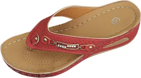 Orthopedic Wedge Sandals for Women Dressy Summer Comfortable Walking Sandals with Arch Support Fashion Platform Slides Shoes