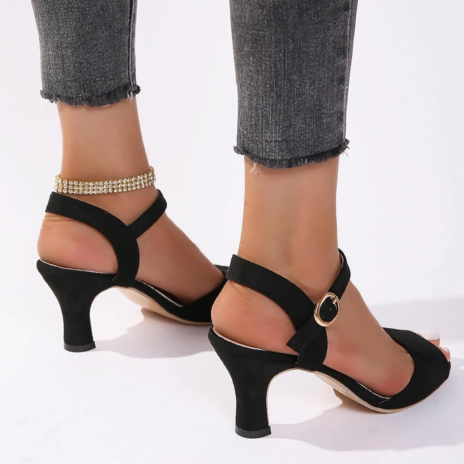 Platform Strappy Heel Sandals Open Toe Sandals Size Hollow Light Soft Sole Casual Shoes Sandal