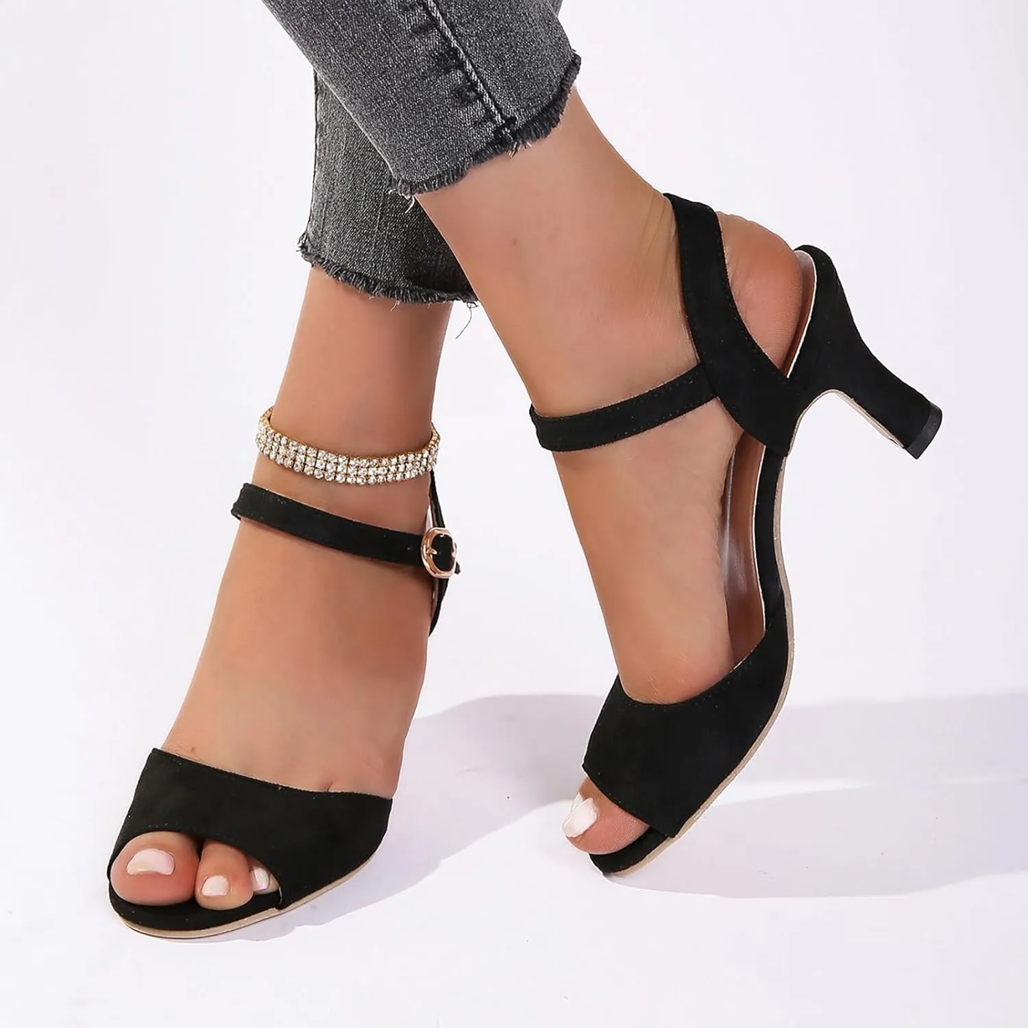 Platform Strappy Heel Sandals Open Toe Sandals Size Hollow Light Soft Sole Casual Shoes Sandal