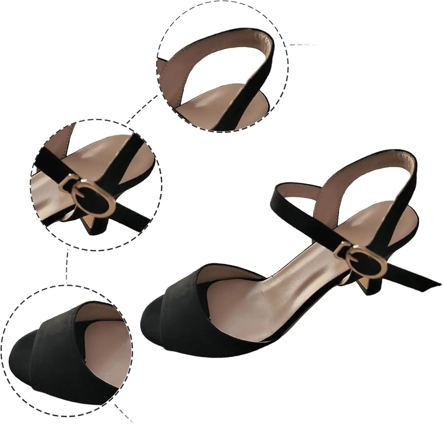 Platform Strappy Heel Sandals Open Toe Sandals Size Hollow Light Soft Sole Casual Shoes Sandal