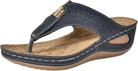 Summer Orthopedic Sandals for Women Open Toe Shoes 2025 Summer Beach Flip Flops Womens Fashion Trendy Flip Flops Bathroom Waterproof Leather Shoes Dressy Slippers Casual Sandals 2025
