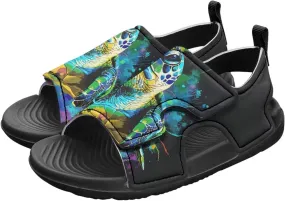 Unisex Sandals for Boys Girls Hook and Loop Sport Outdoor Hiking Athleic Sandals Open Toe Water Shoes Lightweight