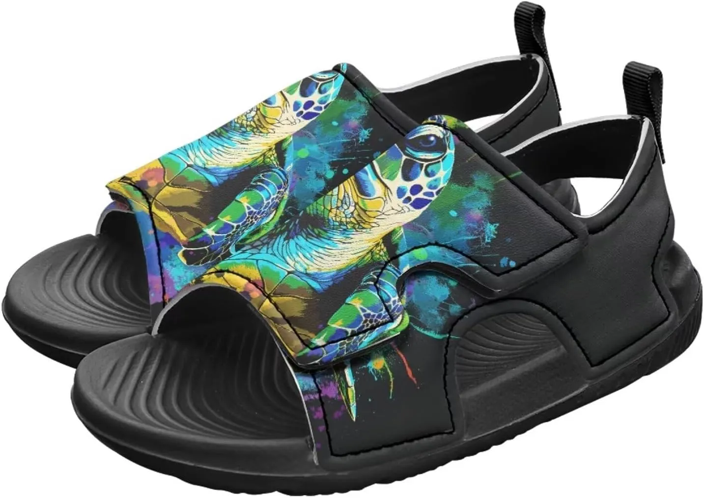Unisex Sandals for Boys Girls Hook and Loop Sport Outdoor Hiking Athleic Sandals Open Toe Water Shoes Lightweight