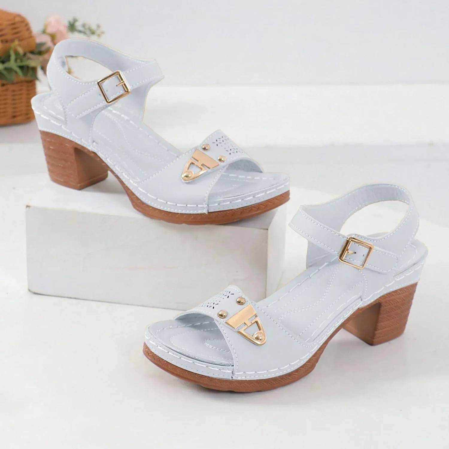 Women Dressy Summer Wedge Sandals, Womens Espadrille Sandals Open Toe Ankle Strap Platform Wedge High Heels Outdoor Casual Summer Dress Shoes
