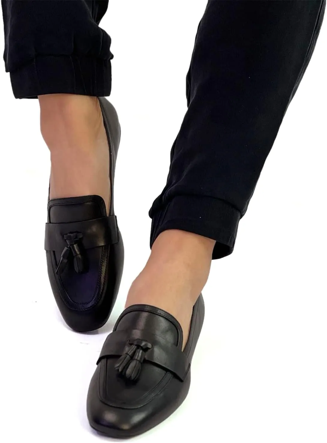 Women's Loafer Shoes Casual Leather Flat Shoes for Women Ladies
