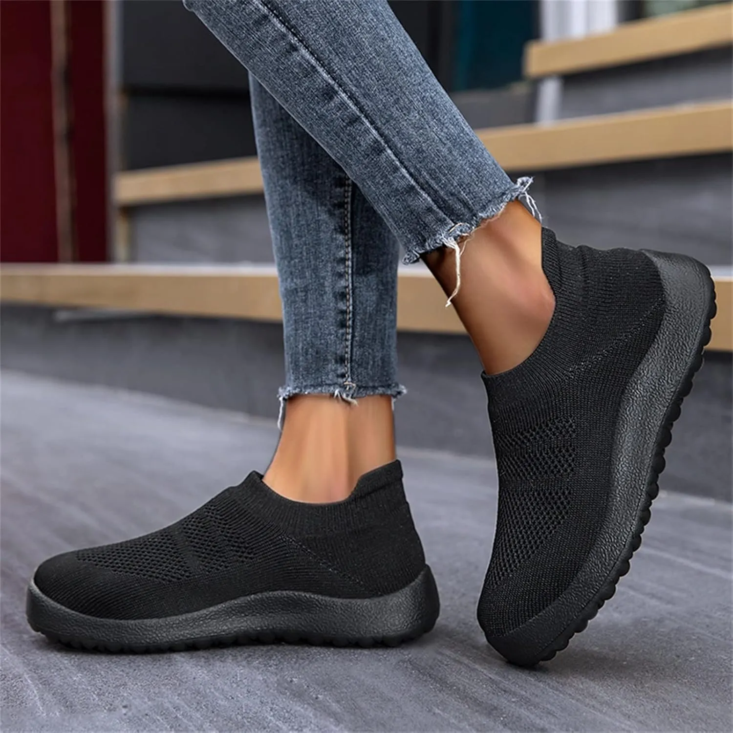 Women's Slip-on Shoes Wide Width Sneakers Hands Free Running Shoes for Women Boots Ladies Casual Shoes Dress Sneakers Brown Tennis Shoe Loafers Shoe