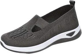 Women's Slip on Sneakers Shoes Woven Orthopedic Non Slip Work Shoes Women Wide Width Dress Casual Shoes Wedge Sneakers Waterproof Tennis Shoe Cross Trainer Shoe